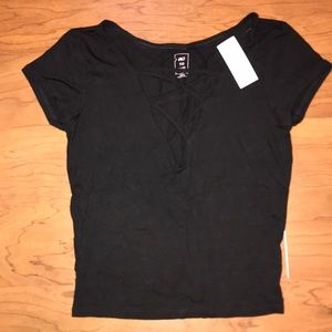 Pac sun black v neck top